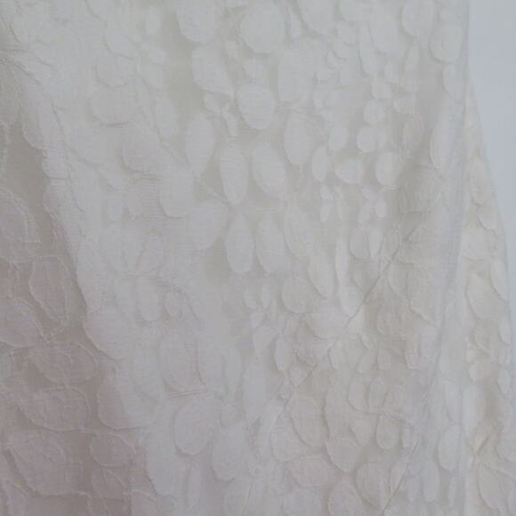 Galina Womens 4 Soft White Strapless Lace Gown with Ribbon Detail Small Train - Picture 4 of 11